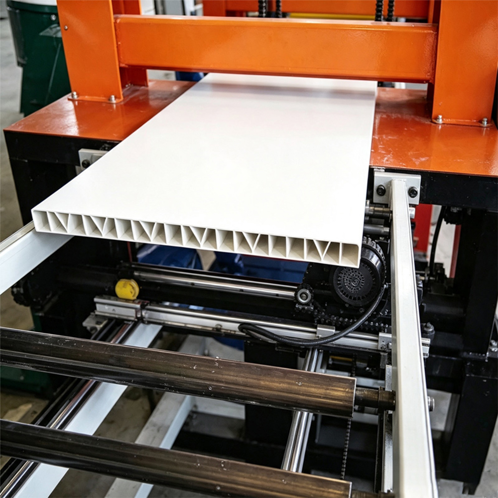 PVC Plastic-Steel / PVC Wood-Plastic Wide Sheet Extruder Line